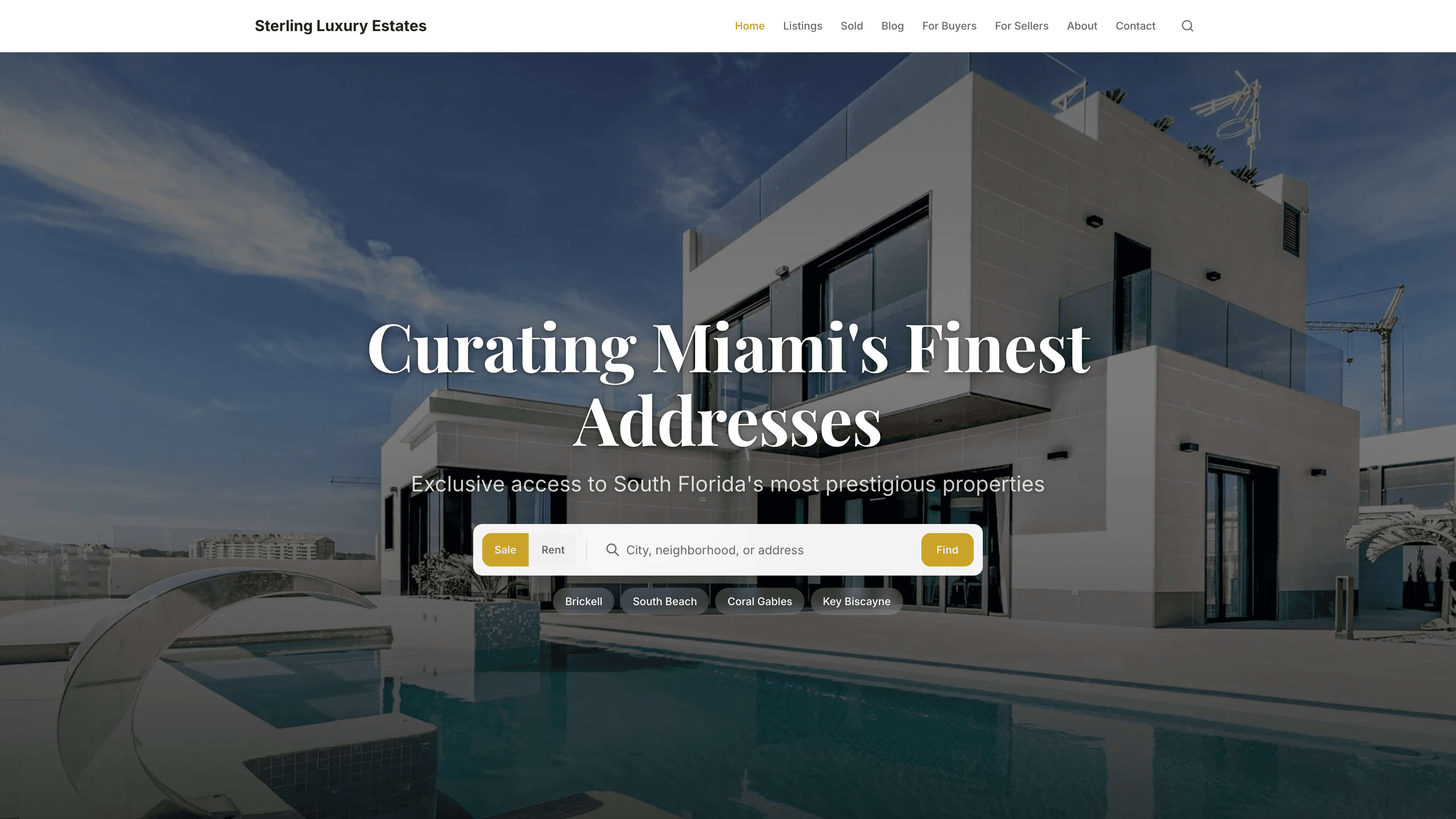 Sterling Luxury Estates template preview